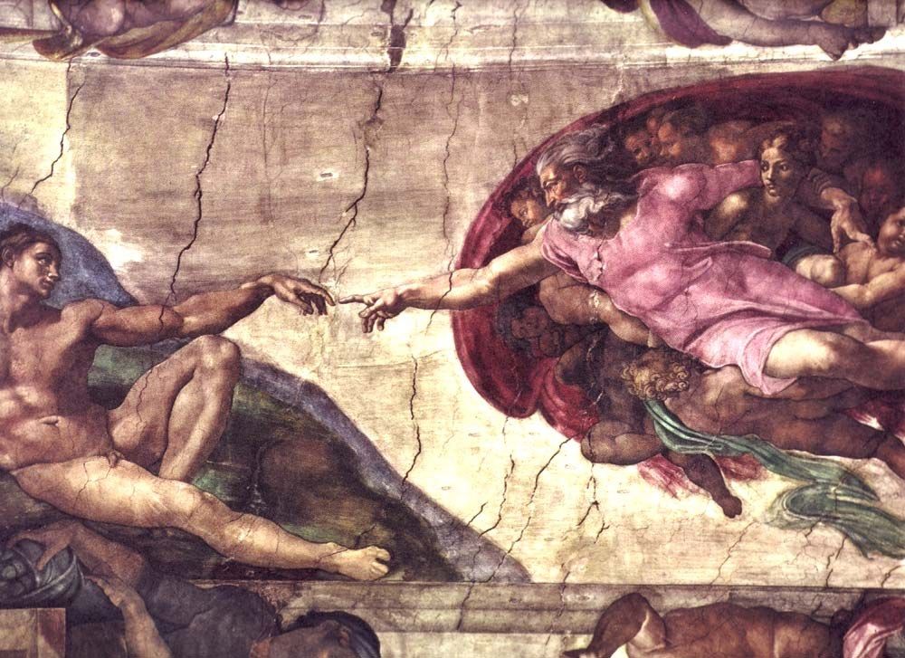 Michelangelo Buonarroti Creation of Adam detail